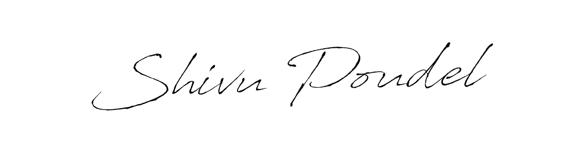 Design your own signature with our free online signature maker. With this signature software, you can create a handwritten (Antro_Vectra) signature for name Shivu Poudel. Shivu Poudel signature style 6 images and pictures png