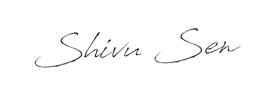 Design your own signature with our free online signature maker. With this signature software, you can create a handwritten (Antro_Vectra) signature for name Shivu Sen. Shivu Sen signature style 6 images and pictures png