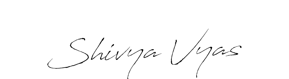 Design your own signature with our free online signature maker. With this signature software, you can create a handwritten (Antro_Vectra) signature for name Shivya Vyas. Shivya Vyas signature style 6 images and pictures png