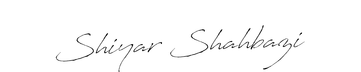 Design your own signature with our free online signature maker. With this signature software, you can create a handwritten (Antro_Vectra) signature for name Shiyar Shahbazi. Shiyar Shahbazi signature style 6 images and pictures png