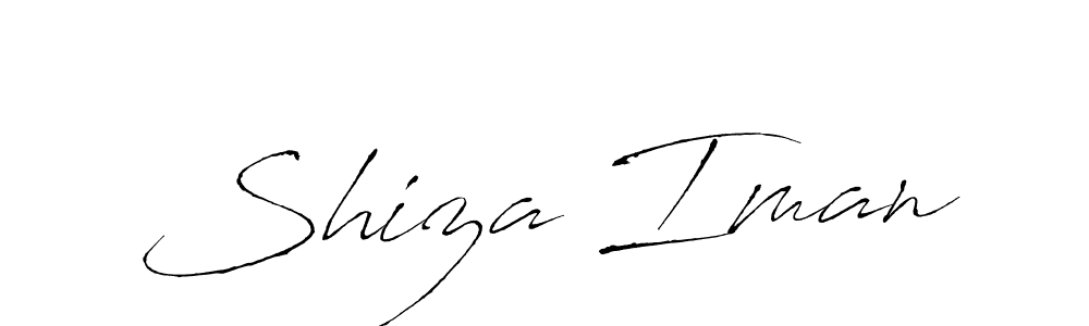 Design your own signature with our free online signature maker. With this signature software, you can create a handwritten (Antro_Vectra) signature for name Shiza Iman. Shiza Iman signature style 6 images and pictures png