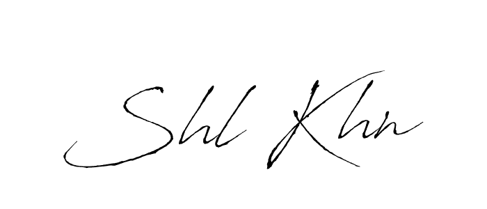 Create a beautiful signature design for name Shl Khn. With this signature (Antro_Vectra) fonts, you can make a handwritten signature for free. Shl Khn signature style 6 images and pictures png