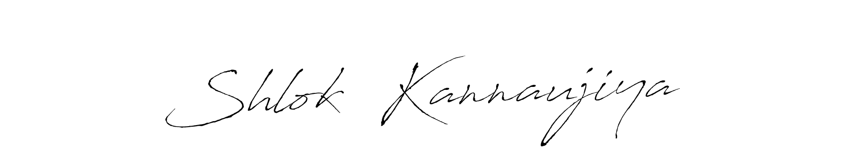 Shlok  Kannaujiya stylish signature style. Best Handwritten Sign (Antro_Vectra) for my name. Handwritten Signature Collection Ideas for my name Shlok  Kannaujiya. Shlok  Kannaujiya signature style 6 images and pictures png