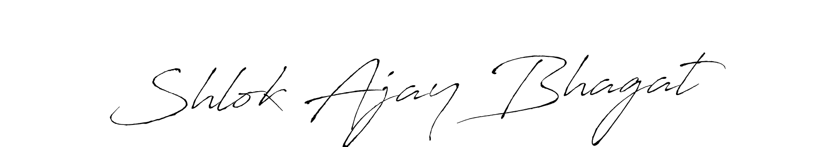 Design your own signature with our free online signature maker. With this signature software, you can create a handwritten (Antro_Vectra) signature for name Shlok Ajay Bhagat. Shlok Ajay Bhagat signature style 6 images and pictures png
