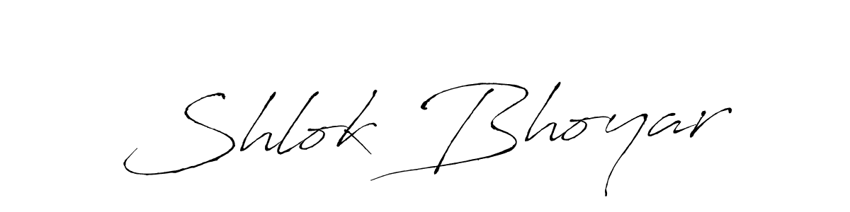 Antro_Vectra is a professional signature style that is perfect for those who want to add a touch of class to their signature. It is also a great choice for those who want to make their signature more unique. Get Shlok Bhoyar name to fancy signature for free. Shlok Bhoyar signature style 6 images and pictures png