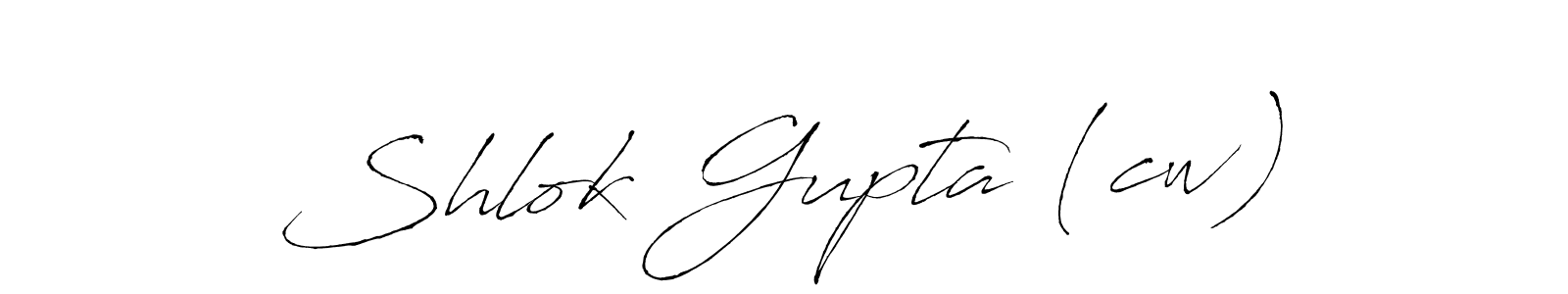 How to make Shlok Gupta (cw) signature? Antro_Vectra is a professional autograph style. Create handwritten signature for Shlok Gupta (cw) name. Shlok Gupta (cw) signature style 6 images and pictures png