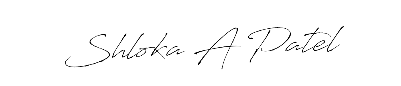Also You can easily find your signature by using the search form. We will create Shloka A Patel name handwritten signature images for you free of cost using Antro_Vectra sign style. Shloka A Patel signature style 6 images and pictures png