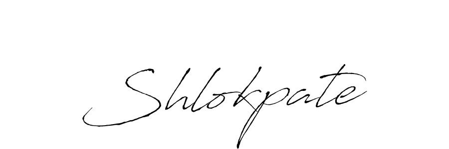 Design your own signature with our free online signature maker. With this signature software, you can create a handwritten (Antro_Vectra) signature for name Shlokpate. Shlokpate signature style 6 images and pictures png