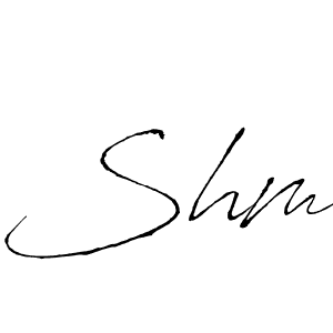 Design your own signature with our free online signature maker. With this signature software, you can create a handwritten (Antro_Vectra) signature for name Shm. Shm signature style 6 images and pictures png