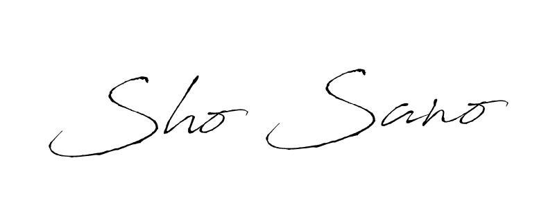 Make a beautiful signature design for name Sho Sano. With this signature (Antro_Vectra) style, you can create a handwritten signature for free. Sho Sano signature style 6 images and pictures png