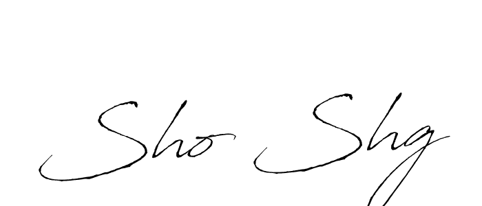 How to make Sho Shg name signature. Use Antro_Vectra style for creating short signs online. This is the latest handwritten sign. Sho Shg signature style 6 images and pictures png