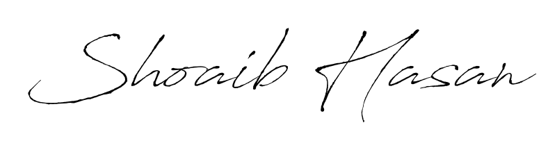 Personalize your online presence with Shoaib Hasan signature rendered in elegant Antro_Vectra font. Great for website footers and blogs. Shoaib Hasan signature style 6 images and pictures png