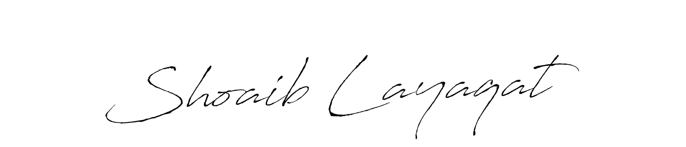 Shoaib Layaqat stylish signature style. Best Handwritten Sign (Antro_Vectra) for my name. Handwritten Signature Collection Ideas for my name Shoaib Layaqat. Shoaib Layaqat signature style 6 images and pictures png