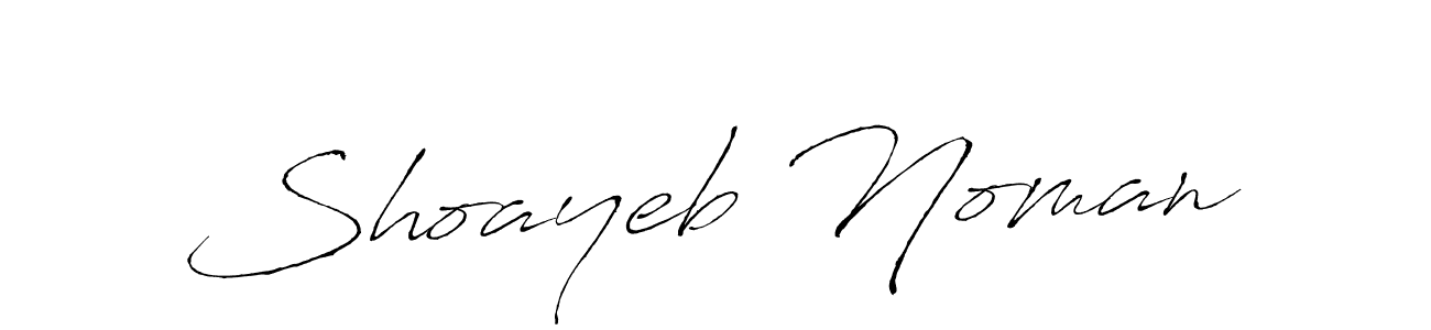 Create a beautiful signature design for name Shoayeb Noman. With this signature (Antro_Vectra) fonts, you can make a handwritten signature for free. Shoayeb Noman signature style 6 images and pictures png