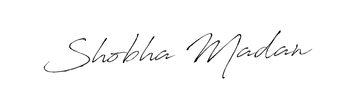Design your own signature with our free online signature maker. With this signature software, you can create a handwritten (Antro_Vectra) signature for name Shobha Madan. Shobha Madan signature style 6 images and pictures png
