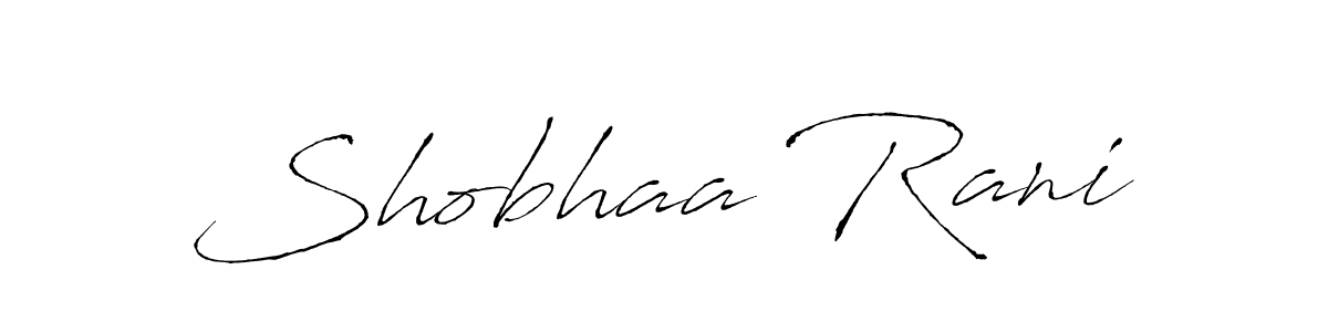 Make a beautiful signature design for name Shobhaa Rani. With this signature (Antro_Vectra) style, you can create a handwritten signature for free. Shobhaa Rani signature style 6 images and pictures png