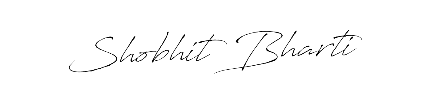 Create a beautiful signature design for name Shobhit Bharti. With this signature (Antro_Vectra) fonts, you can make a handwritten signature for free. Shobhit Bharti signature style 6 images and pictures png