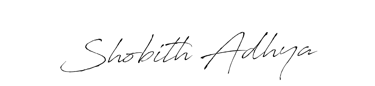 Design your own signature with our free online signature maker. With this signature software, you can create a handwritten (Antro_Vectra) signature for name Shobith Adhya. Shobith Adhya signature style 6 images and pictures png