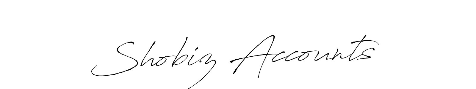 Similarly Antro_Vectra is the best handwritten signature design. Signature creator online .You can use it as an online autograph creator for name Shobiz Accounts . Shobiz Accounts  signature style 6 images and pictures png