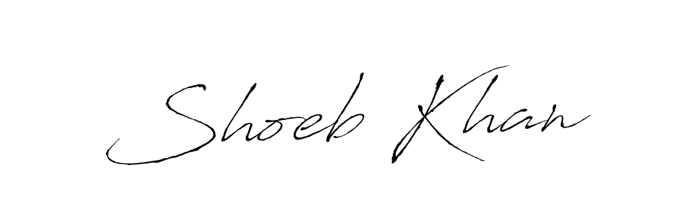 Create a beautiful signature design for name Shoeb Khan. With this signature (Antro_Vectra) fonts, you can make a handwritten signature for free. Shoeb Khan signature style 6 images and pictures png