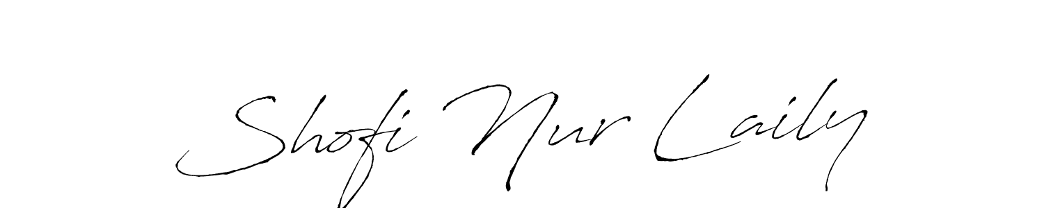 Use a signature maker to create a handwritten signature online. With this signature software, you can design (Antro_Vectra) your own signature for name Shofi Nur Laily. Shofi Nur Laily signature style 6 images and pictures png