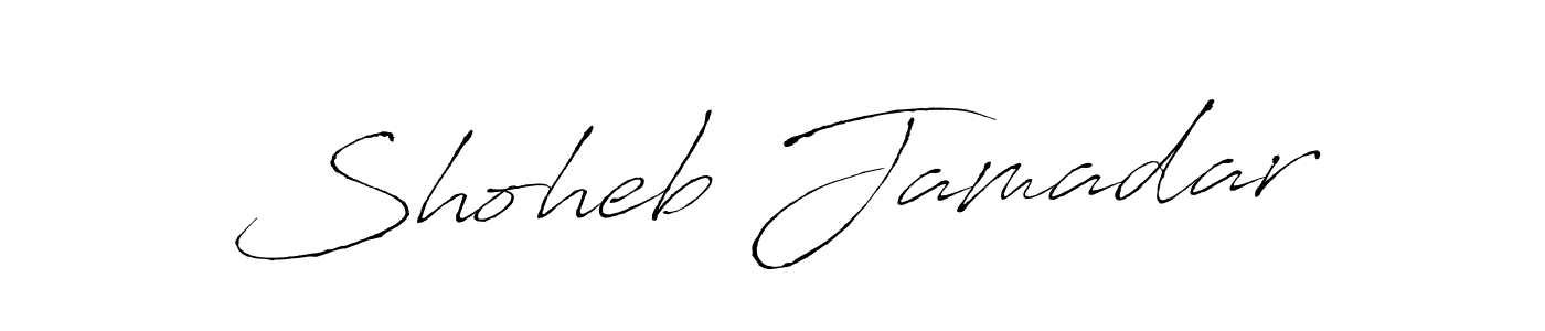 How to make Shoheb Jamadar name signature. Use Antro_Vectra style for creating short signs online. This is the latest handwritten sign. Shoheb Jamadar signature style 6 images and pictures png
