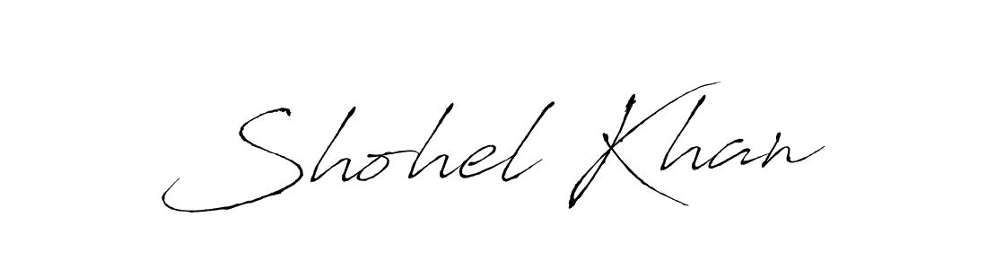 Make a beautiful signature design for name Shohel Khan. With this signature (Antro_Vectra) style, you can create a handwritten signature for free. Shohel Khan signature style 6 images and pictures png