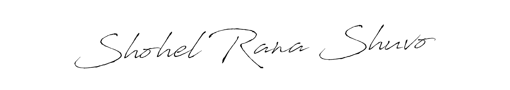 Antro_Vectra is a professional signature style that is perfect for those who want to add a touch of class to their signature. It is also a great choice for those who want to make their signature more unique. Get Shohel Rana Shuvo name to fancy signature for free. Shohel Rana Shuvo signature style 6 images and pictures png