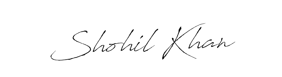 Design your own signature with our free online signature maker. With this signature software, you can create a handwritten (Antro_Vectra) signature for name Shohil Khan. Shohil Khan signature style 6 images and pictures png