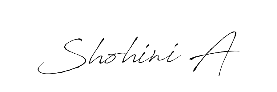 Make a beautiful signature design for name Shohini A. With this signature (Antro_Vectra) style, you can create a handwritten signature for free. Shohini A signature style 6 images and pictures png