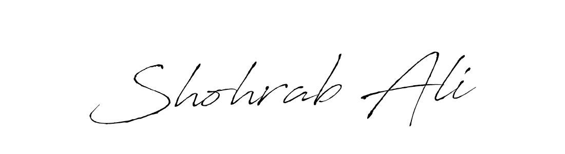 Shohrab Ali stylish signature style. Best Handwritten Sign (Antro_Vectra) for my name. Handwritten Signature Collection Ideas for my name Shohrab Ali. Shohrab Ali signature style 6 images and pictures png