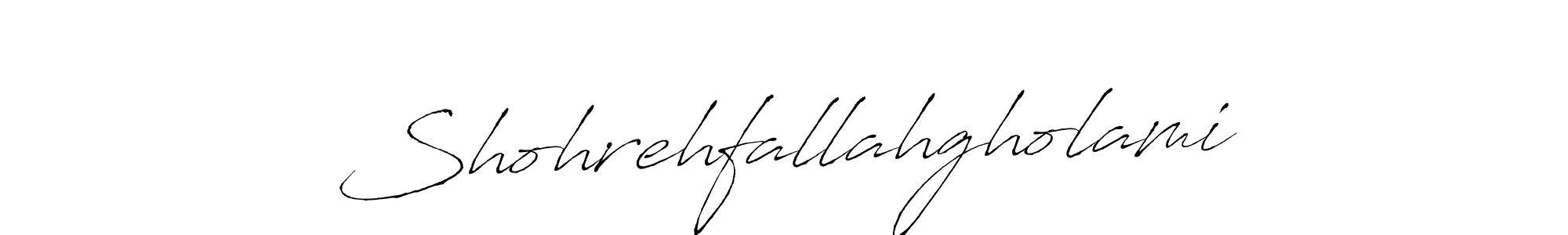 The best way (Antro_Vectra) to make a short signature is to pick only two or three words in your name. The name Shohrehfallahgholami include a total of six letters. For converting this name. Shohrehfallahgholami signature style 6 images and pictures png