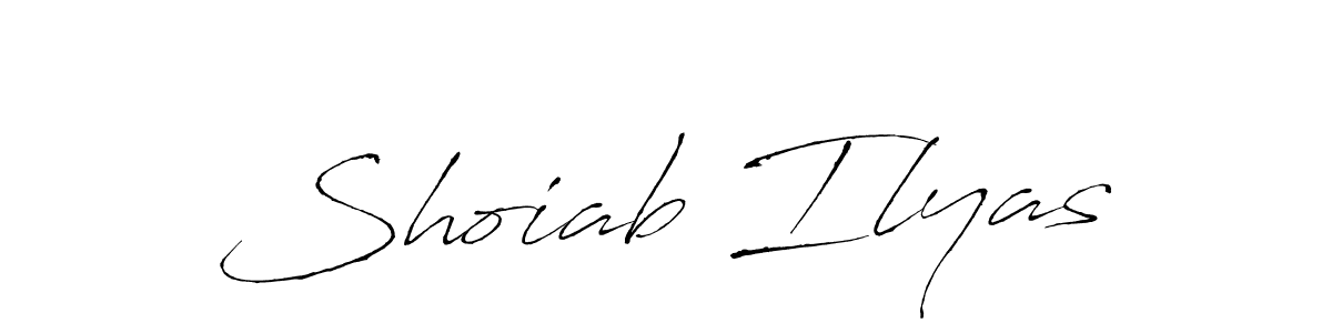 How to make Shoiab Ilyas name signature. Use Antro_Vectra style for creating short signs online. This is the latest handwritten sign. Shoiab Ilyas signature style 6 images and pictures png