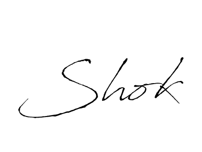 Design your own signature with our free online signature maker. With this signature software, you can create a handwritten (Antro_Vectra) signature for name Shok. Shok signature style 6 images and pictures png