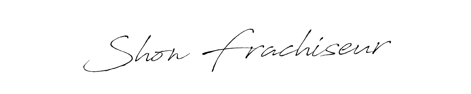 It looks lik you need a new signature style for name Shon Frachiseur. Design unique handwritten (Antro_Vectra) signature with our free signature maker in just a few clicks. Shon Frachiseur signature style 6 images and pictures png