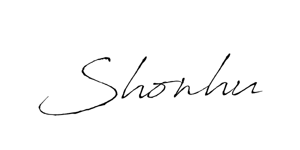 Make a beautiful signature design for name Shonhu. With this signature (Antro_Vectra) style, you can create a handwritten signature for free. Shonhu signature style 6 images and pictures png