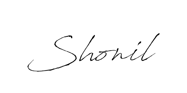 Also You can easily find your signature by using the search form. We will create Shonil name handwritten signature images for you free of cost using Antro_Vectra sign style. Shonil signature style 6 images and pictures png