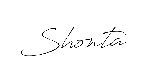 Use a signature maker to create a handwritten signature online. With this signature software, you can design (Antro_Vectra) your own signature for name Shonta. Shonta signature style 6 images and pictures png