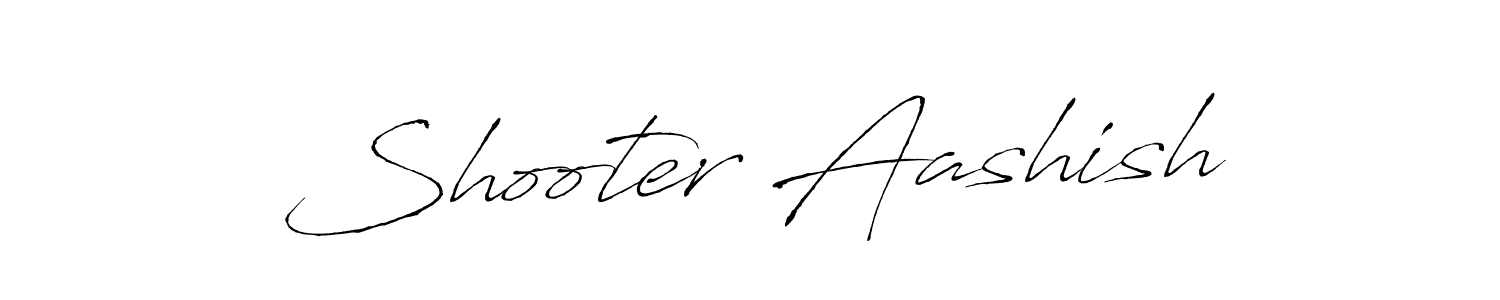 Shooter Aashish stylish signature style. Best Handwritten Sign (Antro_Vectra) for my name. Handwritten Signature Collection Ideas for my name Shooter Aashish. Shooter Aashish signature style 6 images and pictures png
