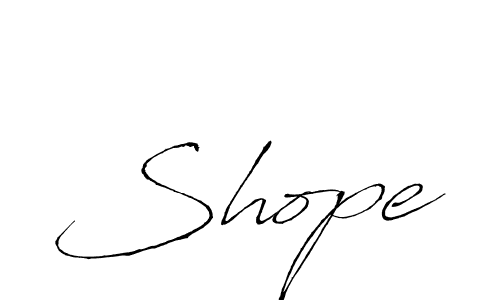 Make a beautiful signature design for name Shope. With this signature (Antro_Vectra) style, you can create a handwritten signature for free. Shope signature style 6 images and pictures png