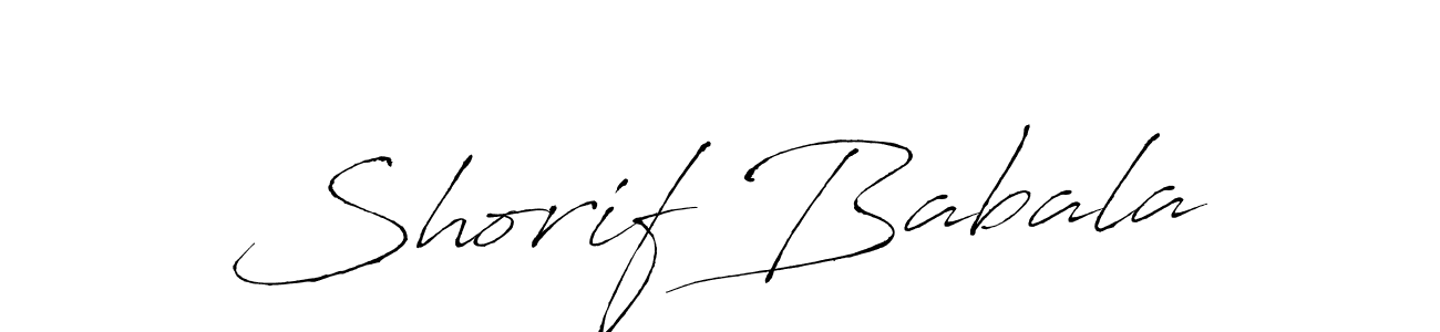 Make a beautiful signature design for name Shorif Babala. With this signature (Antro_Vectra) style, you can create a handwritten signature for free. Shorif Babala signature style 6 images and pictures png