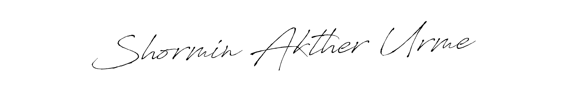 Make a beautiful signature design for name Shormin Akther Urme. With this signature (Antro_Vectra) style, you can create a handwritten signature for free. Shormin Akther Urme signature style 6 images and pictures png