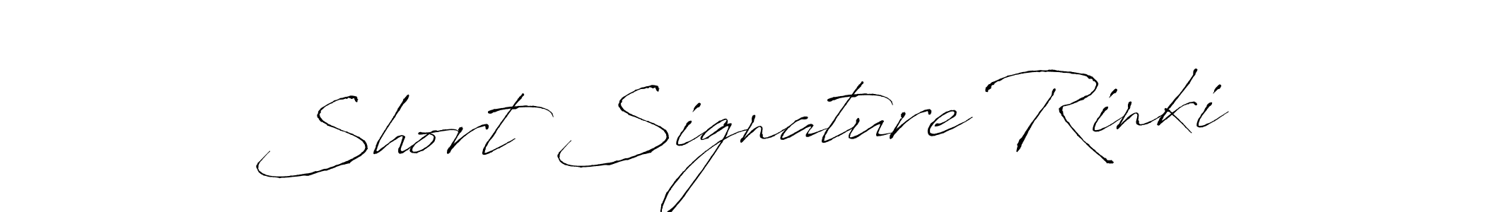 Use a signature maker to create a handwritten signature online. With this signature software, you can design (Antro_Vectra) your own signature for name Short Signature Rinki. Short Signature Rinki signature style 6 images and pictures png