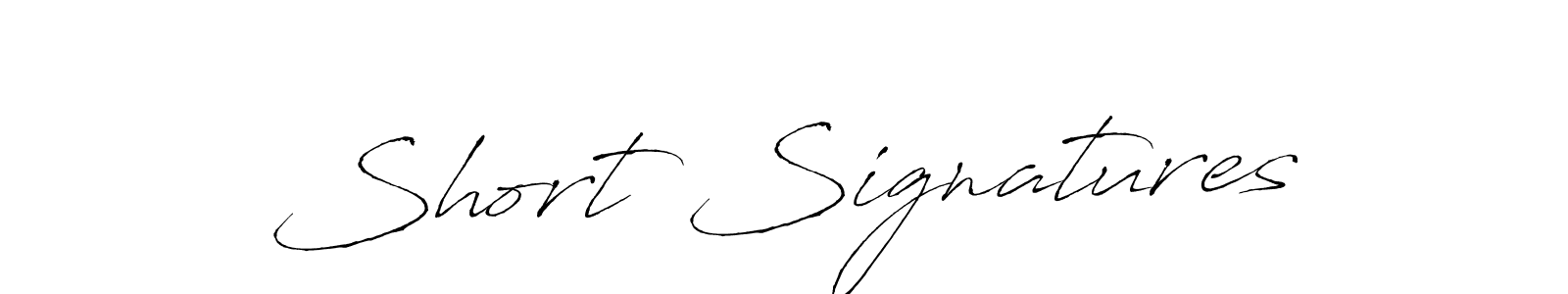 It looks lik you need a new signature style for name Short Signatures. Design unique handwritten (Antro_Vectra) signature with our free signature maker in just a few clicks. Short Signatures signature style 6 images and pictures png