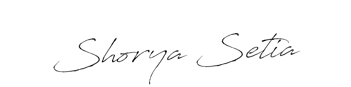 How to make Shorya Setia name signature. Use Antro_Vectra style for creating short signs online. This is the latest handwritten sign. Shorya Setia signature style 6 images and pictures png