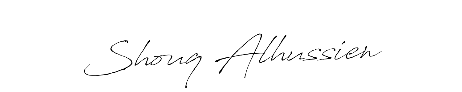 How to make Shouq Alhussien signature? Antro_Vectra is a professional autograph style. Create handwritten signature for Shouq Alhussien name. Shouq Alhussien signature style 6 images and pictures png