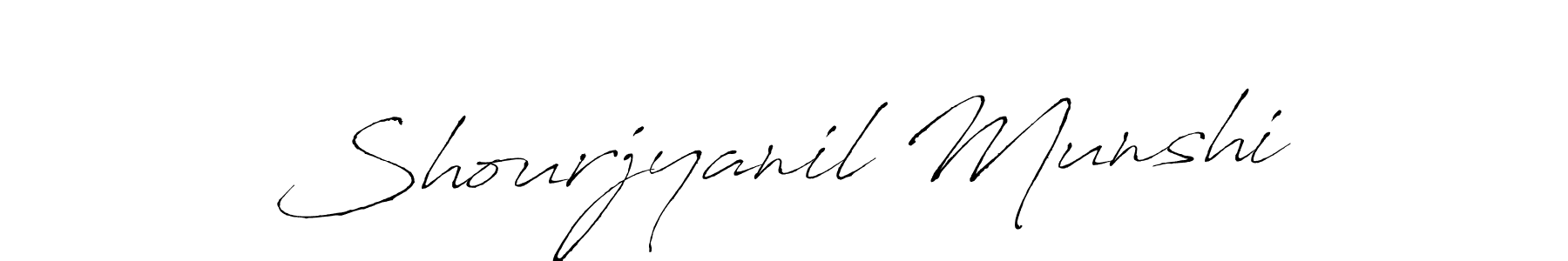 Also we have Shourjyanil Munshi name is the best signature style. Create professional handwritten signature collection using Antro_Vectra autograph style. Shourjyanil Munshi signature style 6 images and pictures png