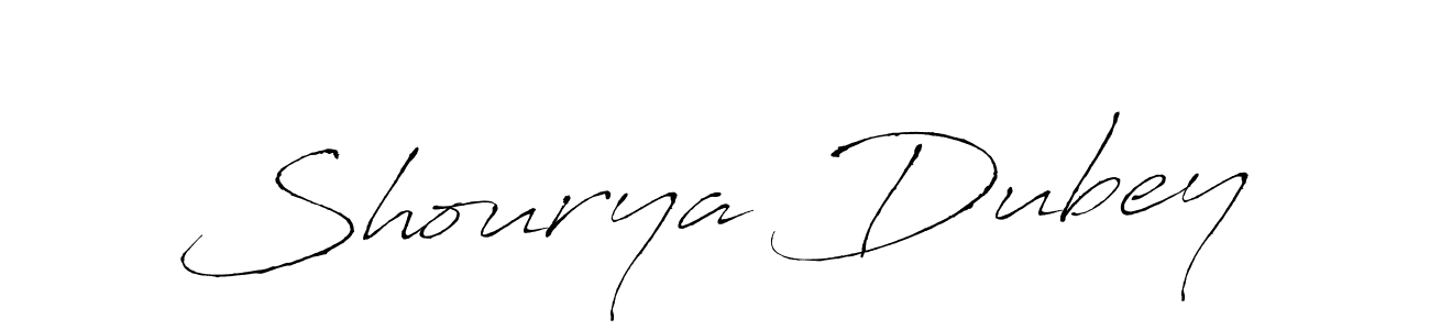 How to make Shourya Dubey name signature. Use Antro_Vectra style for creating short signs online. This is the latest handwritten sign. Shourya Dubey signature style 6 images and pictures png