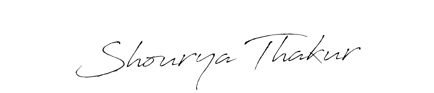 How to make Shourya Thakur name signature. Use Antro_Vectra style for creating short signs online. This is the latest handwritten sign. Shourya Thakur signature style 6 images and pictures png