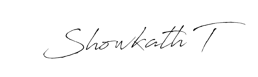Make a beautiful signature design for name Showkath T. With this signature (Antro_Vectra) style, you can create a handwritten signature for free. Showkath T signature style 6 images and pictures png